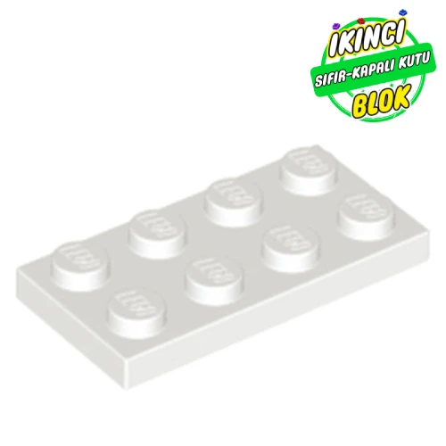 LEGO® Plate 2 x 4 Beyaz Sıfır