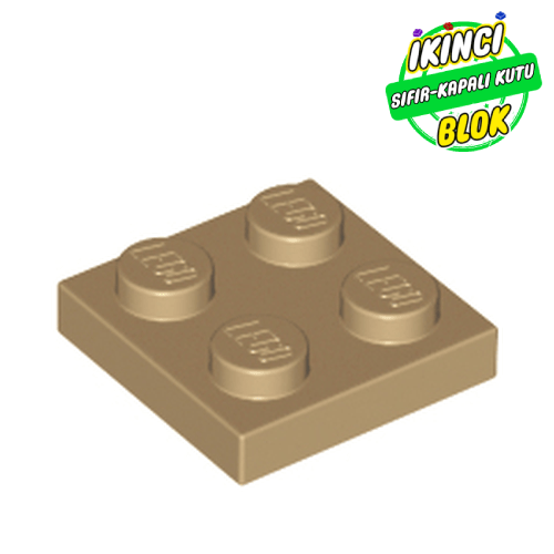 LEGO® 2 x 2 Plaka Koyu Bej Sıfır