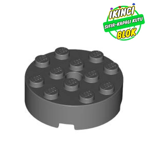 LEGO® 4 x 4 Delikli Kavisli Tuğla Koyu Mavimsi Gri Sıfır