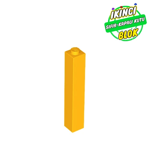 LEGO® Brick 1 x 1 x 5 with Solid Stud Parlak Açık Turuncu Sıfır