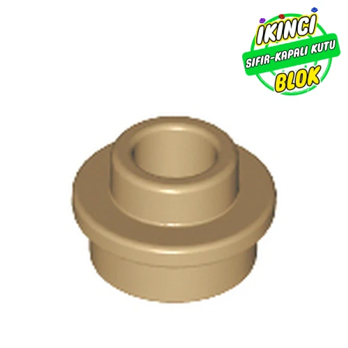 LEGO® Plate Round 1 x 1 with Open Stud Koyu Bej Sıfır