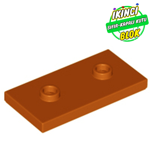 LEGO® 2 x 4 2 Stud Jumperlı Düz Plaka Koyu Turuncu Sıfır