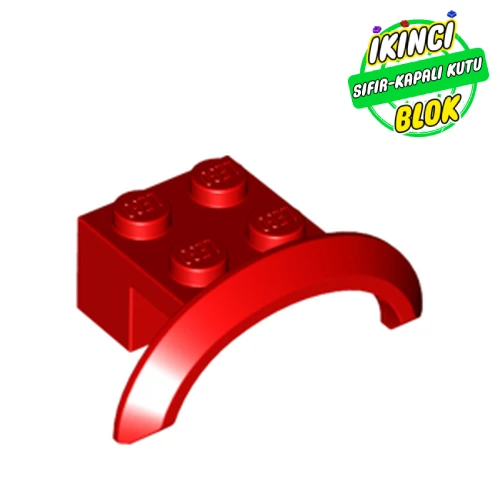 LEGO® 4 x 2 1/2 x 1 Kemerli Çamurluk Kırmızı Sıfır