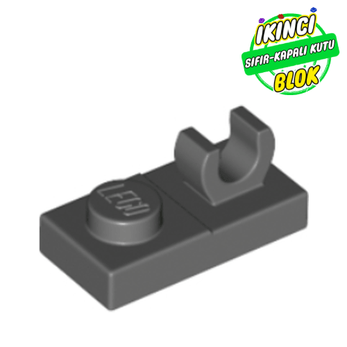 LEGO® 1 x 2 Modifiye Plaka O Bağlantılı Koyu Mavimsi Gri Sıfır