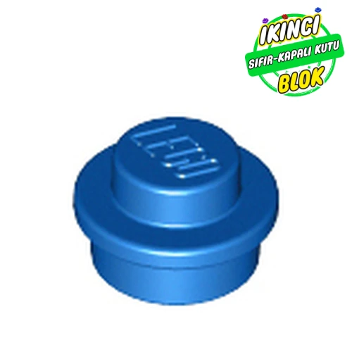 LEGO® Plate Round 1 x 1 with Solid Stud Mavi Sıfır
