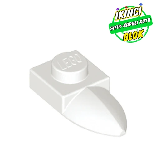 LEGO® Plate Special 1 x 1 with Tooth Beyaz Sıfır
