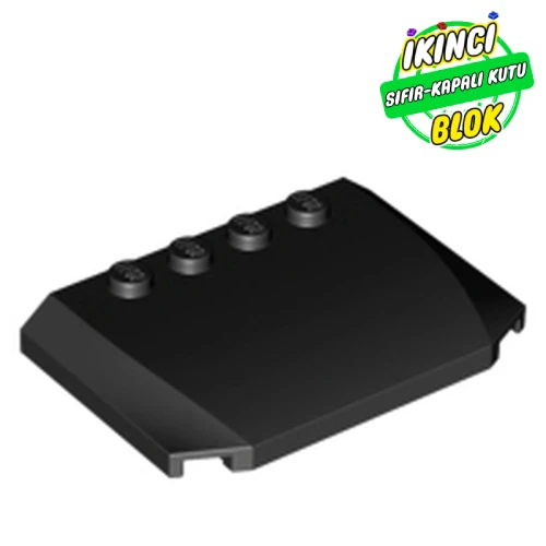 LEGO® 4 x 6 x 2/3 Kaput Siyah Sıfır