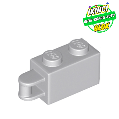 LEGO® 1 x 2 Çubuk Bağlantılı Modifiye Tuğla Açık Mavimsi Gri Sıfır