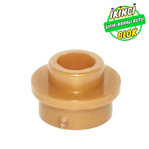 LEGO® Plate Round 1 x 1 with Open Stud İnci Altın Sıfır
