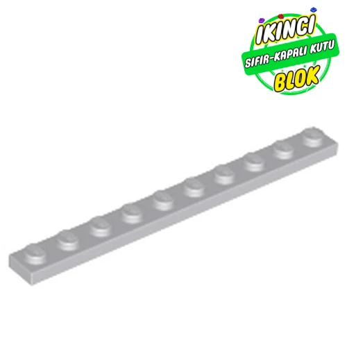 LEGO® Plate 1 x 10 Açık Mavimsi Gri Sıfır