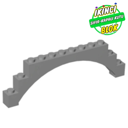 LEGO® Brick Arch 1 x 12 x 3 Raised Arch with 5 Cross Supports Açık Mavimsi Gri Sıfır
