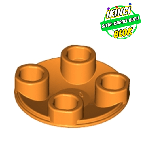 LEGO® 2 x 2 Kavisli Yuvarlak Altlı Tekne Studu Turuncu Sıfır