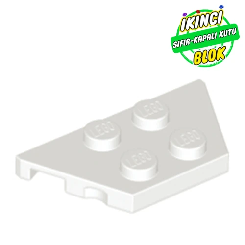 LEGO® 2 x 4 Köşe Plaka Beyaz Sıfır