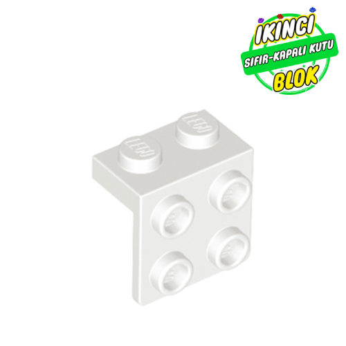LEGO® 1 x 2 ve 2 x 2 Braket Beyaz Sıfır