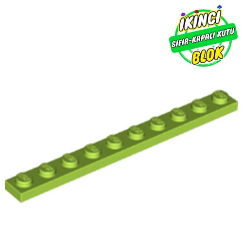 LEGO® Plate 1 x 10 Limon Yeşili Sıfır