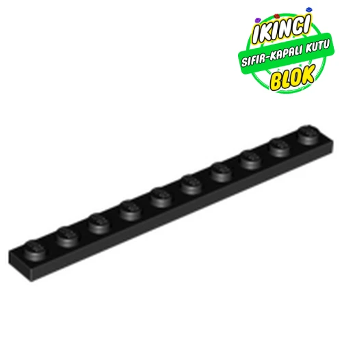 LEGO® Plate 1 x 10 Siyah Sıfır