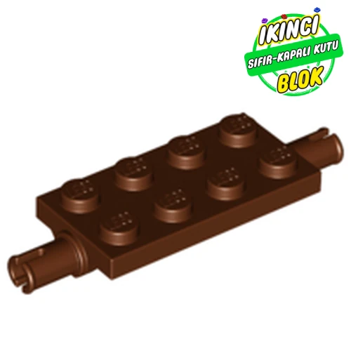LEGO® Plate Special 2 x 4 with Pins Kırmızımsı Kahverengi Sıfır