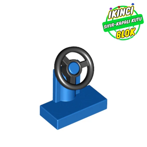 LEGO® 1 x 2 Direksiyonlu Düz Plaka Mavi Sıfır