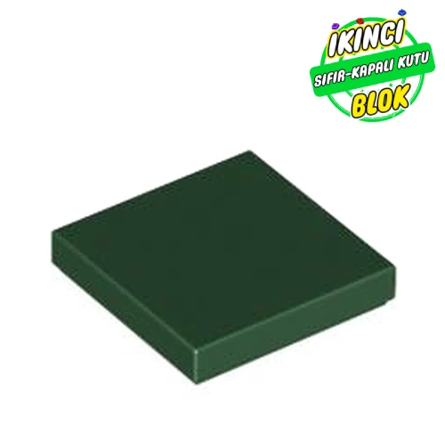 LEGO® Tile 2 x 2 with Groove Koyu Yeşil Sıfır
