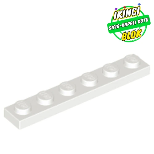 LEGO® Plate 1 x 6 Beyaz Sıfır