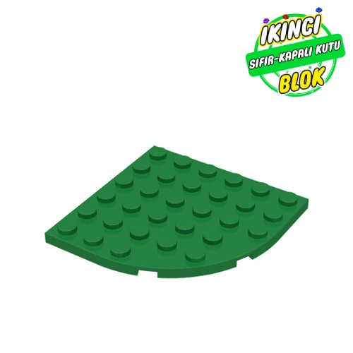 LEGO® Plate Round Corner 6 x 6 Yeşil Sıfır