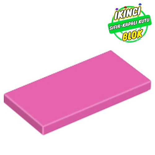 LEGO® Tile 2 x 4 with Groove Koyu Pembe Sıfır