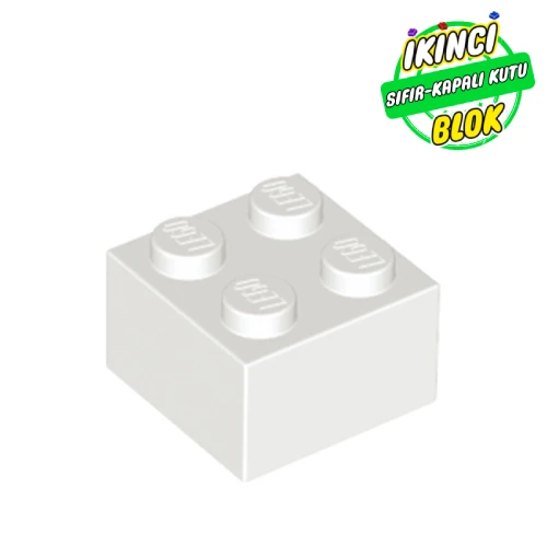 LEGO® Brick 2 x 2 Beyaz Sıfır