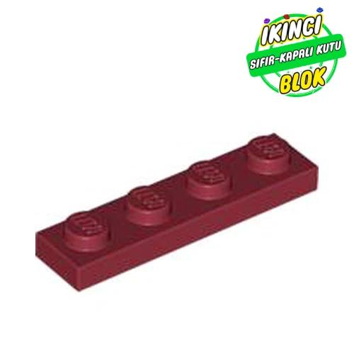 LEGO® Plate 1 x 4 Koyu Kırmızı Sıfır