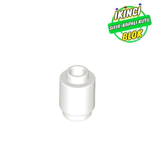 LEGO® 1 x 1 Kavisli Tuğla Beyaz Sıfır
