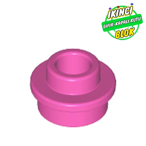 LEGO® Plate Round 1 x 1 with Open Stud Koyu Pembe Sıfır