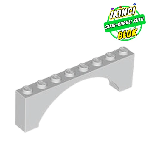 LEGO® Brick Arch 1 x 8 x 2 Raised Açık Mavimsi Gri Sıfır