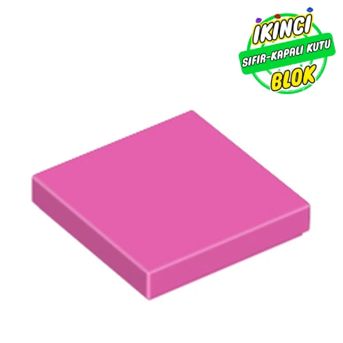LEGO® Tile 2 x 2 with Groove Koyu Pembe Sıfır