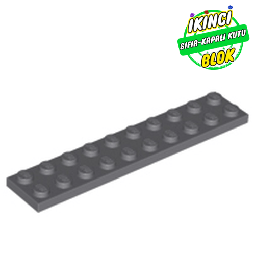 LEGO® 2 x 10 Plaka Koyu Mavimsi Gri Sıfır