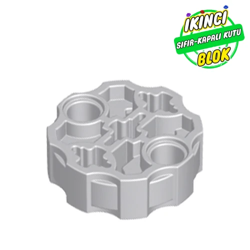 LEGO® 2 Pim Girişli Dairesel Yapılı 3 Aks Girişli Parça Açık Mavimsi Gri Sıfır