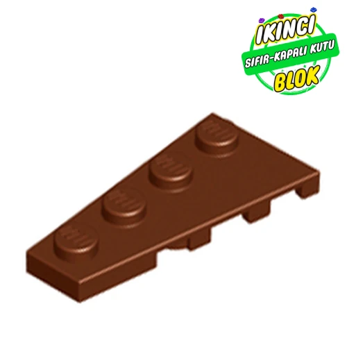 LEGO® 4 x 2 Sol Köşe Plaka Kızıl Kahverengi Sıfır