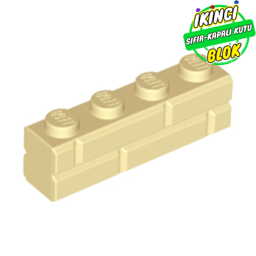 LEGO® 1 x 4 Tuğla Desenli Tuğla Bej Sıfır