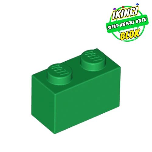 LEGO® 1 x 2 Tuğla Yeşil Sıfır