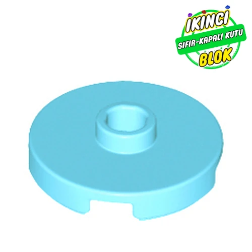 LEGO® Plate Special Round 2 x 2 with Center Stud (Jumper Plate) Orta Azur Sıfır