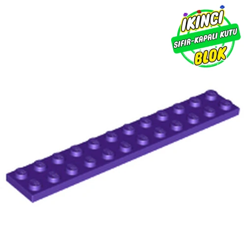 LEGO® Plate 2 x 12 Koyu Mor Sıfır