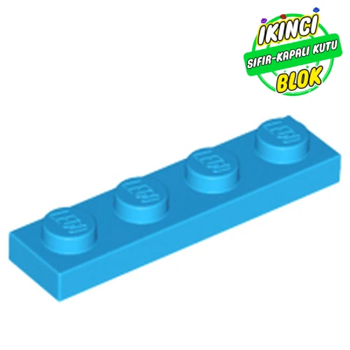 LEGO® Plate 1 x 4 Koyu Azur Sıfır