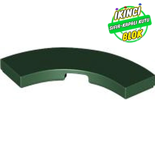 LEGO® Tile 3 x 3 Curved, Macaroni Koyu Yeşil Sıfır