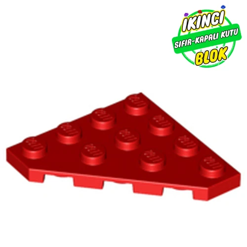 LEGO® Wedge Plate 4 x 4 Cut Corner Kırmızı Sıfır