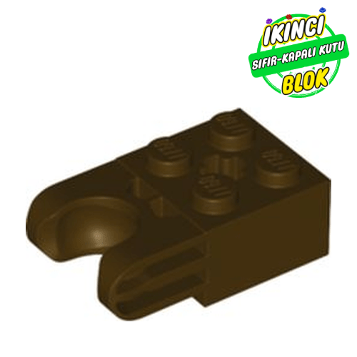 LEGO® 2 x 2 Top Bağlantılı Orta Aks Girişli Tuğla Koyu Kahverengi Sıfır