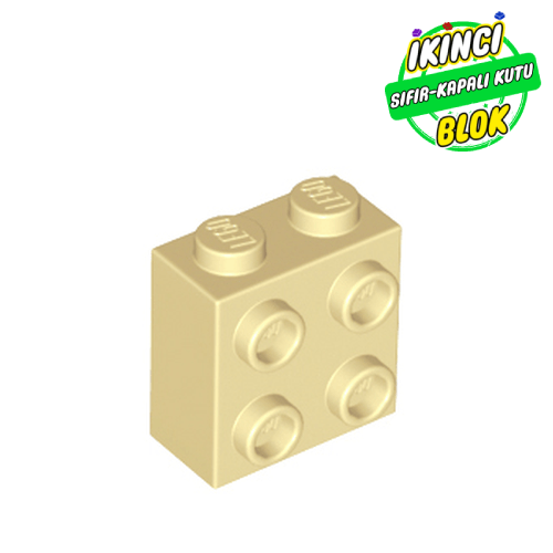 LEGO® 1 x 2 x 1 2/3 Yan Studlu Tuğla Bej Sıfır