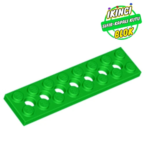 LEGO® Technic Plate 2 x 8 [7 Holes] Parlak Yeşil Sıfır