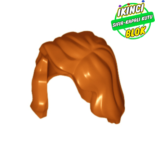 LEGO® Orta Uzunluklu Kadın Saçı Koyu Turuncu Sıfır