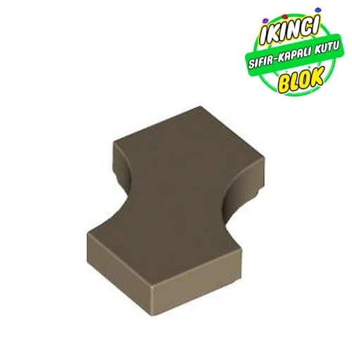 LEGO® Tile Special 2 x 2 with 2 Quarter Round Cutouts Koyu Bej Sıfır