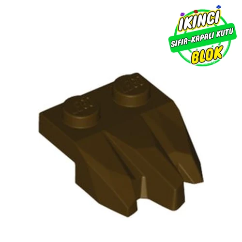 LEGO® Plate Special 2 x 3 with Rocks Koyu Kahverengi Sıfır