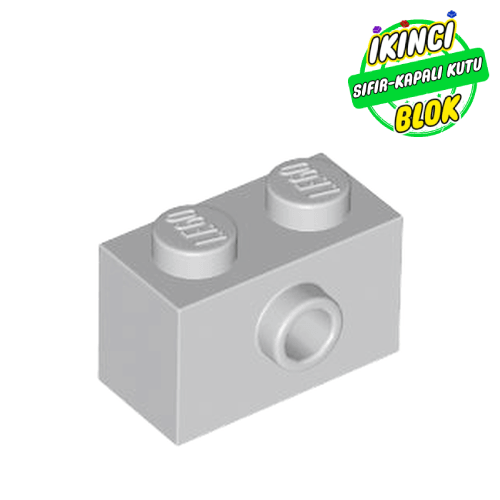 LEGO® 1 x 2 Stud Boşluklu Tuğla Açık Mavimsi Gri Sıfır