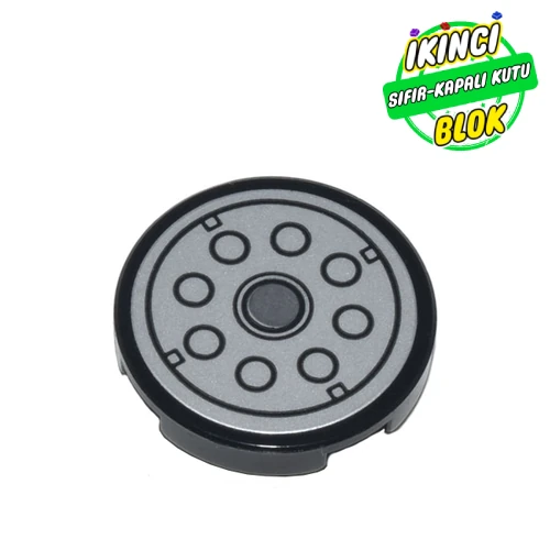 LEGO® Tile Round 2 x 2 with Bottom Stud Holder Siyah Sıfır